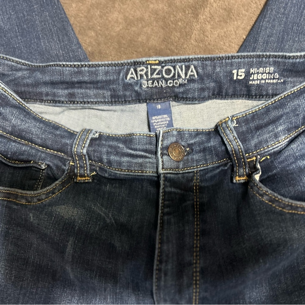 Arizona Jean Company High Rise Jeans - Dark Blue
